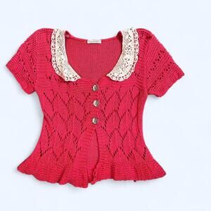 Women's Pink and Red Blous